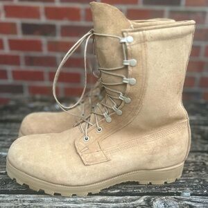 NWOB Belleville Gore-Tex Vibram Lace-Up Tan Military Combat Boots Sz 14 Made USA